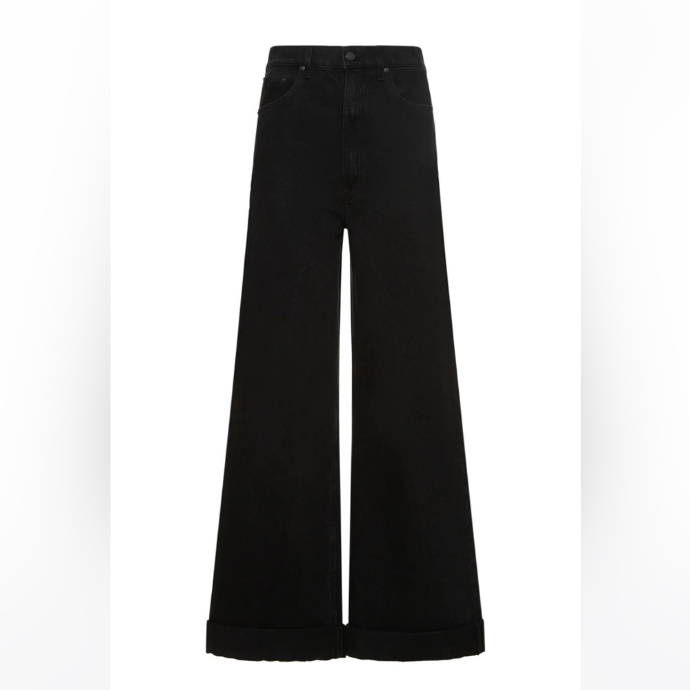 MOTHER Snacks the funnel heel cuff jeans